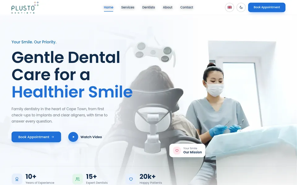 Clearwater Dental Studio example website for dentists